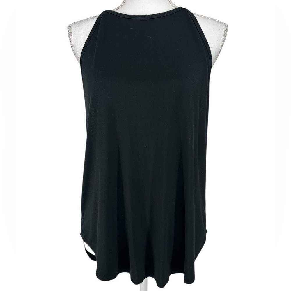 STRUT-THIS / Black Modern Tank Top / Medium / Goth Emo Athleisure Activewear
